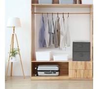 2x Boîtes de Rangement Tissu 43x34x23 cm Anthracite Coffre Organisateur vidaXL
