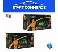 2x boites JBM Gants Orange Jetables en Nitrile 7 MIL - taille L très résistant