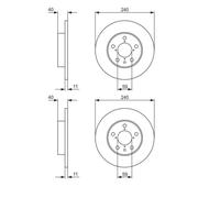 2X Bosch 0 986 478 444 Disque De Frein Pour Alfa Romeo GTV 916 Spider 916