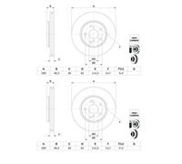 2x Bosch 0 986 479 F49 Disque pour Toyota Corolla E21 EA1 EH1 C-Hr X1