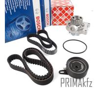 2x Bosch Courroie Crantée + Rôle + Febi Wapu pour VW T4 2.4 D Aab Transporteur