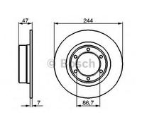 2x BOSCH Disque de frein Avant pour CITROËN 2CV Berline Ami Berline Ami Break 0