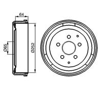 2x BOSCH Tambour de frein Frein à Tambour 0 986 477 033 à l'arrière