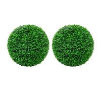 2x Boules de Buis Artificielles 20 cm Fausse Plante Décoration Jardin vidaXL
