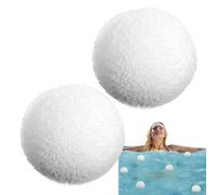 2X Boules de Nettoyage d'écume de Spa - absorbeurs d'écume de Spa Absorbant l'huile réutilisables Boules d'éponge éliminant l'écume Nettoyage de la crasse pour Le Nettoyage des piscines Bain de Glace