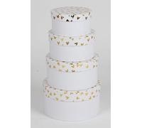 2x Box Set 4er Décoration Rangement Ordre Organisateur Stockage Couvercle Caisses