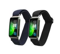 kwmobile Bracelet compatible avec Huawei Band 10/9 / 8 bracelet - 2x bracelet de rechange en nylon pour fitness tracker - noir-bleu foncé