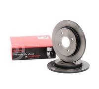 2x BREMBO 08.4931.21 Disque de frein Arrière pour FORD FOCUS (DAW, DBW) 253mm