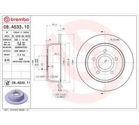 2x BREMBO 08.6768.11 Disque de frein Arrière pour ALFA ROMEO 166 (936) 276mm