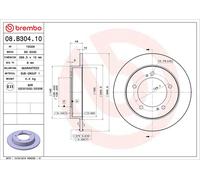 2x BREMBO 08.B304.10 Disque de frein Avant pour SUZUKI JIMNY (FJ) 290mm