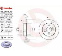 Disque de frein BREMBO 08C65011 arrière, plein, 1 pièce