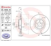 2x BREMBO 09.4939.41 Disque de frein Avant pour FIAT 500L (351, 352) 284mm