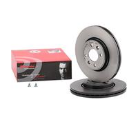 2x BREMBO 09.8137.21 Disque de frein Avant pour RENAULT KANGOO Express (FC0/1)