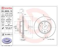2x BREMBO 09.8609.11 Disque de frein Avant pour LAND ROVER Freelander SUV (L314)