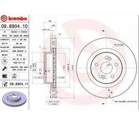 2x BREMBO 09.8904.11 Disque de frein Avant pour RENAULT MEGANE II (BM0/1, CM0/1)