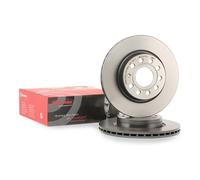 2x BREMBO 09.9167.11 Disque de frein Avant pour VW GOLF VI (5K1) Jetta Mk5 (1K)