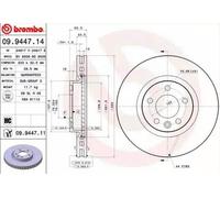 2x BREMBO 09.9447.11 Disque de frein Avant 333mm
