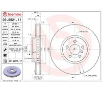 2x BREMBO 09.9921.11 Disque de frein Avant pour BMW X5 (E70) X5 (F15, F85) 365mm