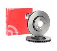 2x BREMBO 09.A727.31 Disque de frein Avant pour RENAULT KANGOO Express (FC0/1)
