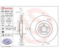 2x BREMBO 09.A815.11 Disque de frein Avant pour AUDI A4 Avant (8ED, B7) 345mm