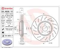 2x BREMBO 09.A828.11 Disque de frein Avant 330mm