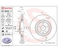 2x BREMBO 09.B038.11 Disque de frein Avant pour AUDI TT Coupe (8J3) 340mm