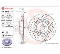 2x BREMBO 09.B848.33 Disque de frein Avant convient pour MERCEDES-BENZ SL (R231)