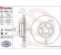 2x BREMBO 09.C397.13 Disque de frein Avant pour BMW 1 Schrägheck (F20) 340mm