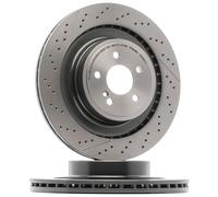 Disque de frein BREMBO 09A82211 arrière, ventilé, rainuré, à haute teneur en carbone, 1 pièce