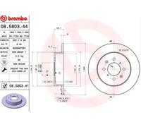 2x BREMBO Disque de frein Arrière pour HONDA CIVIC VII Hatchback (EU, EP, EV)