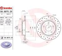 2x BREMBO Disque de frein Arrière pour MAZDA 3 (BL) 3 (BK) 5 (CR19) 5 (CW) 280mm