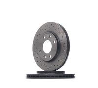 2x BREMBO Disque de frein Avant convient pour PEUGEOT 206 3/5 portes (2A/C)