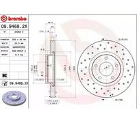 2x BREMBO Disque de frein Avant pour MAZDA 3 (BL) 3 (BK) 5 (CR19) 5 (CW) BIANTE