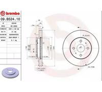 2x BREMBO Disque de frein Avant pour SUBARU JUSTY IV 254mm 09.B524.10