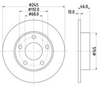 2x Bremsscheibe Hinten für Audi