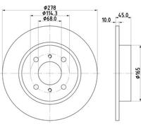 2x Bremsscheibe Hinten für Nissan