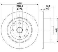 2x Bremsscheibe Hinten für Opel