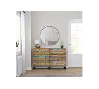 2x Buffets Armoires de Rangement Organisateurs de Maison Meubles de Salle de Séjour Salon 60x33x75 cm Bois Massif de Récupération