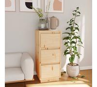 2x Buffets Blanc 32x34x75 cm Bois Massif de Pin Armoires de Rangement vidaXL
