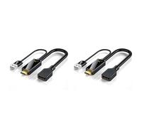 2x Câble adaptateur DisplayPort 4K@60Hz - extension DP mâle vers femelle, alimentation USB 2.0