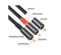 2X Câble Adaptateur RCA Y Câble Subwoofer Y Câble Audio 1X RCA Vers 2X RAC Câble Audio Amplificateur de Puissance 1 Rca Vers 2 Rca, 2 MèTres
