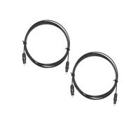 2X Câble Audio à Fibre Optique Numérique de 3 Mètres SPDIF OD2.2 TOSLINK-TOSLINK Cordon Plaqué Or pour Connecter au DVD CD