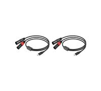 2X Câble Audio Stéréo USB Type C Mâle Vers 2 XLR Mâles 32 Bits/384 KHz pour Smartphones et Ordinateurs Portables 3 Mètres