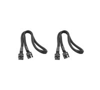 2X Câble D'Alimentation PCIe 8 Broches Vers 8 Broches (6 + 2) pour GPU MSI MAG A850GL ATX3.0 A750GL ATX3.0 A850GL (Blanc) ATX3.0 60 cm