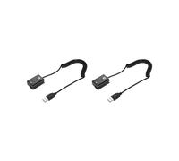 2X Câble de Charge USB à Ressort de Batterie Factice NP-FW50 pour A7 A7R A7S A7M A7II A7S2 A7M2 A7R2 A6500 A6300 Coupleur CC