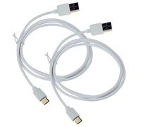 2X Câble De Données USB Type C USB-C Chargeur Câble En Blanc Pour OnePlus 5