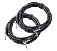 2x Câble de Guitare Jack 6,3mm 1/4'' Angle Stereo Amplififcateur Instrument 6m