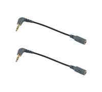 2X Câble de Microphone SC3 de Remplacement pour 3.5mm TRRS Mâle à Femelle TRS Adaptateur Accessoires de Microphone, SC3 Noir