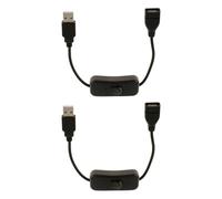 2X CâBle D'Extension USB une Mâle une Femelle avec Interrupteur Marche / ArrêT