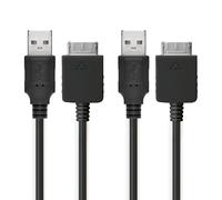 Subtel Câble USB 2x 1 m données et charge compatible Sony Walkman NW-A55L Noir